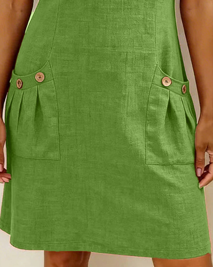 Layna™ | Cotton Dress with Zip Fastening