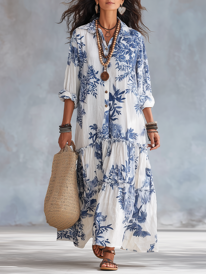 Phoebe | Bohemian Floral Maxi Dress
