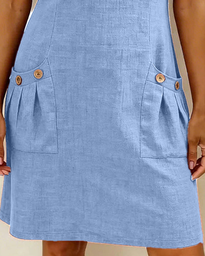 Layna™ | Cotton Dress with Zip Fastening
