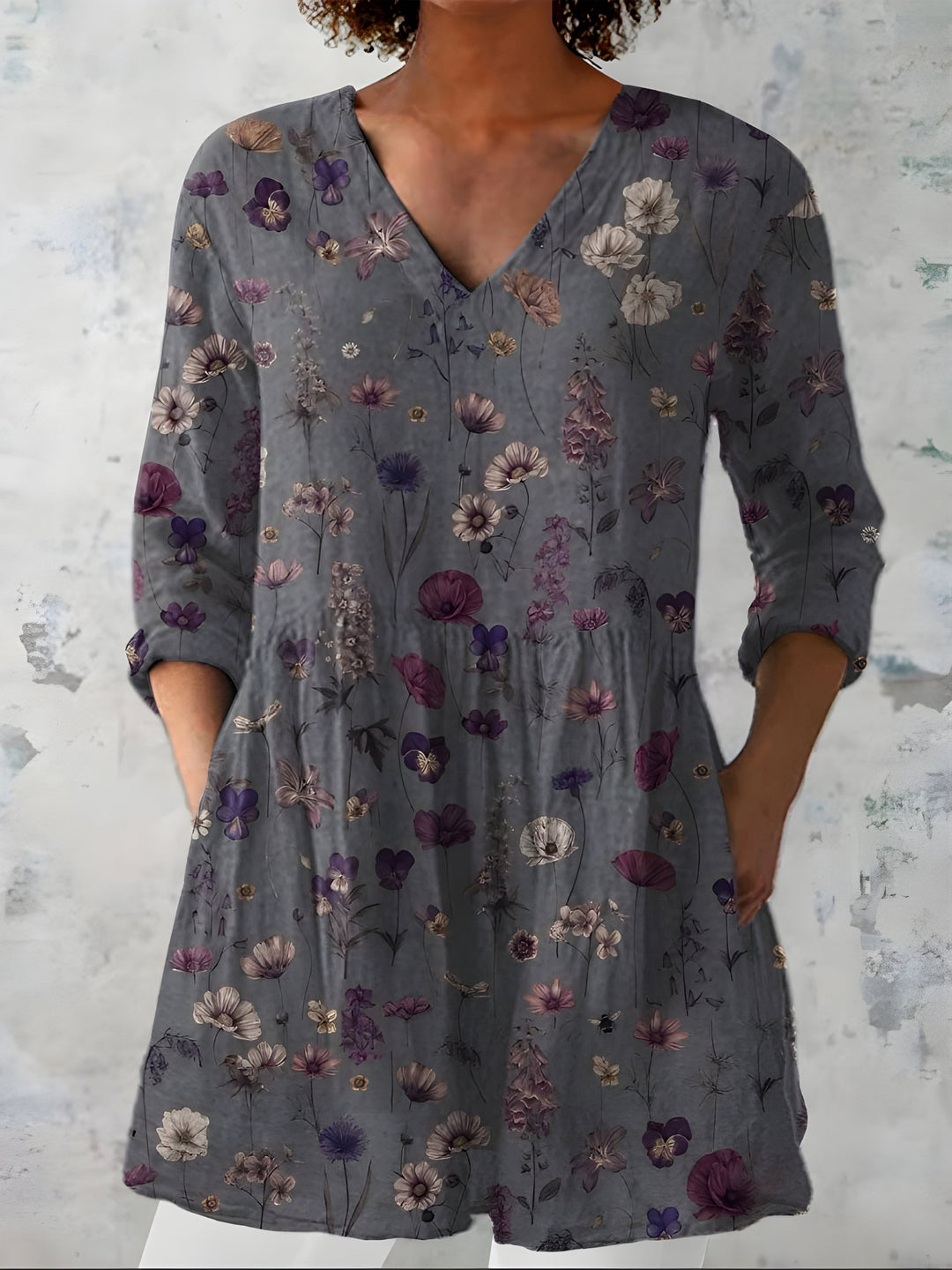 Odette | Long Blouse with V-Neck
