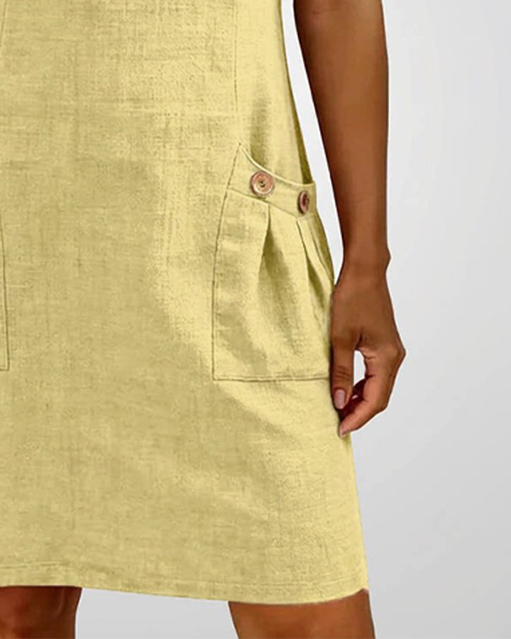 Layna™ | Cotton Dress with Zip Fastening