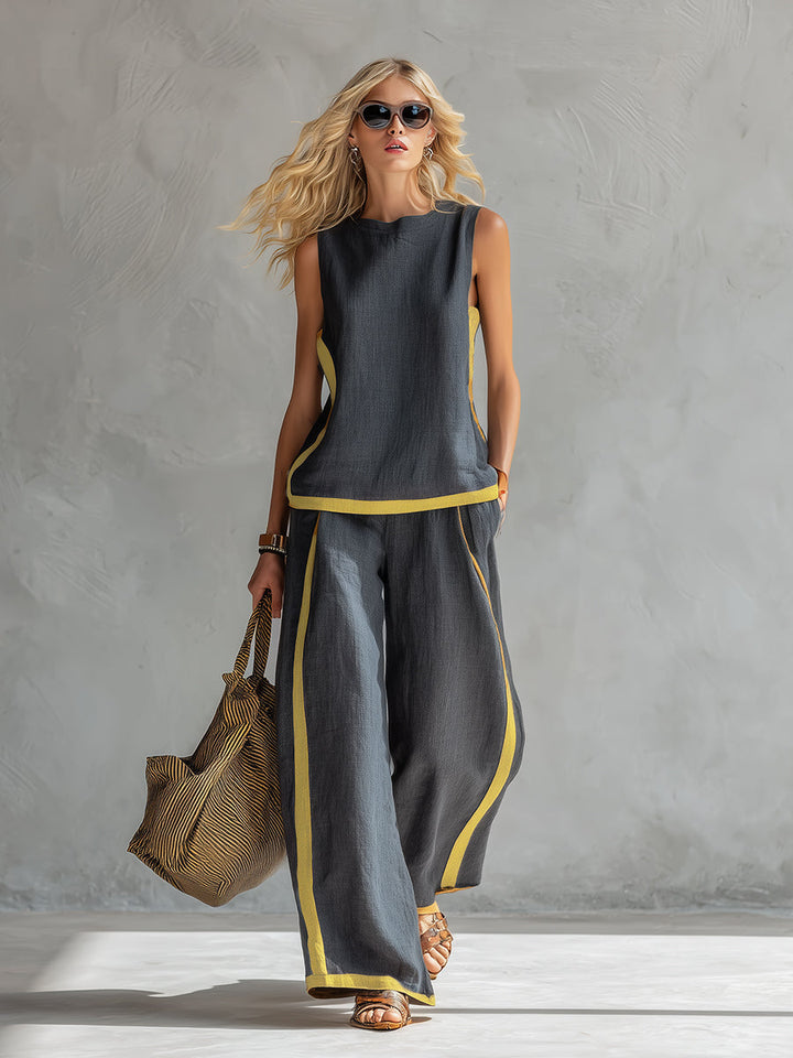 Leila | Elegant Cotton and Linen Set