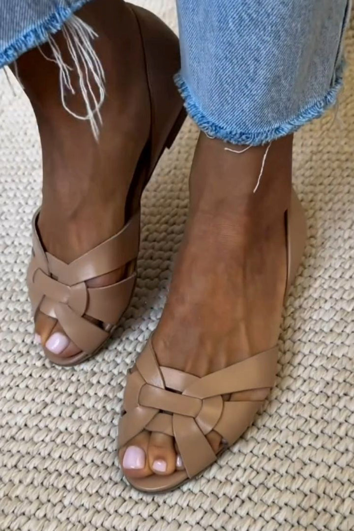 Serafina™ | Natural Woven Sandals