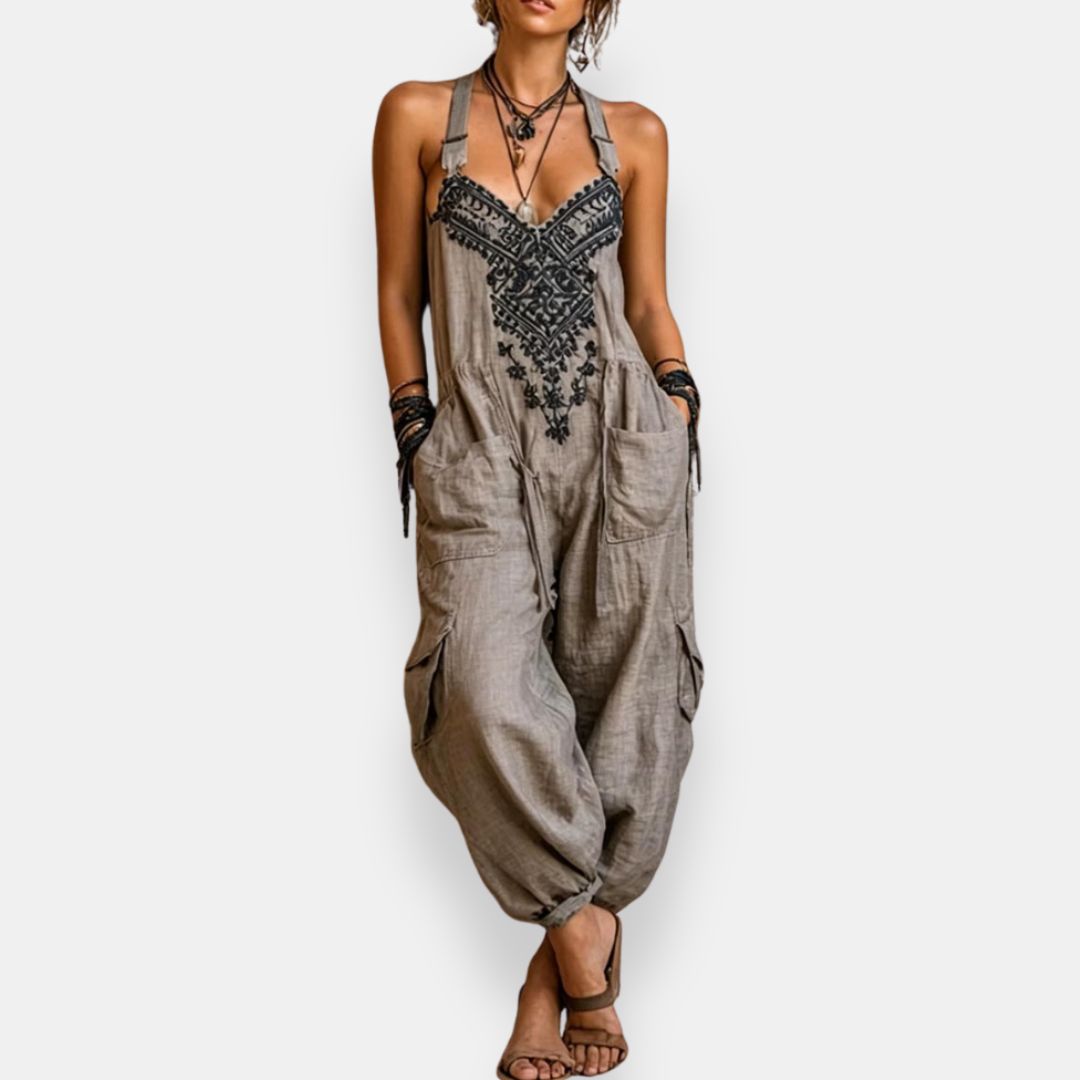 Theresa™ | Embroidered Boho Jumpsuit
