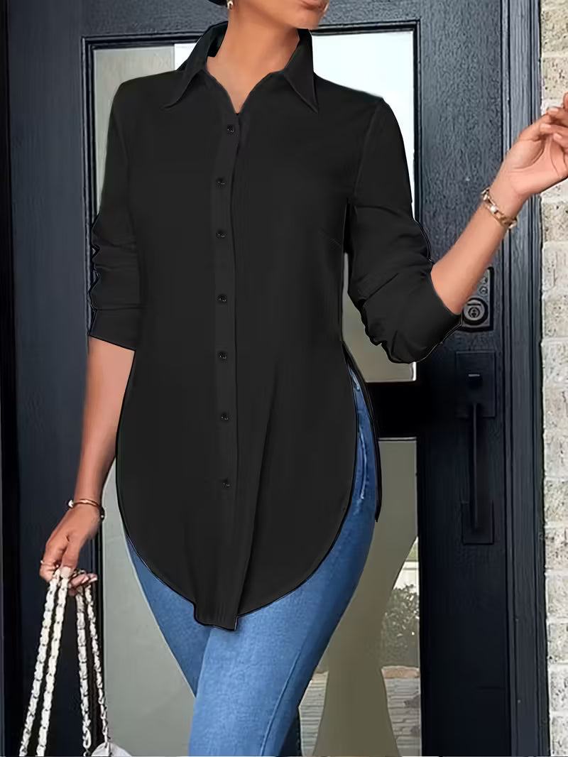 ZARA™ | SLIM FIT LONG SLEEVE BUTTON-UP SHIRT