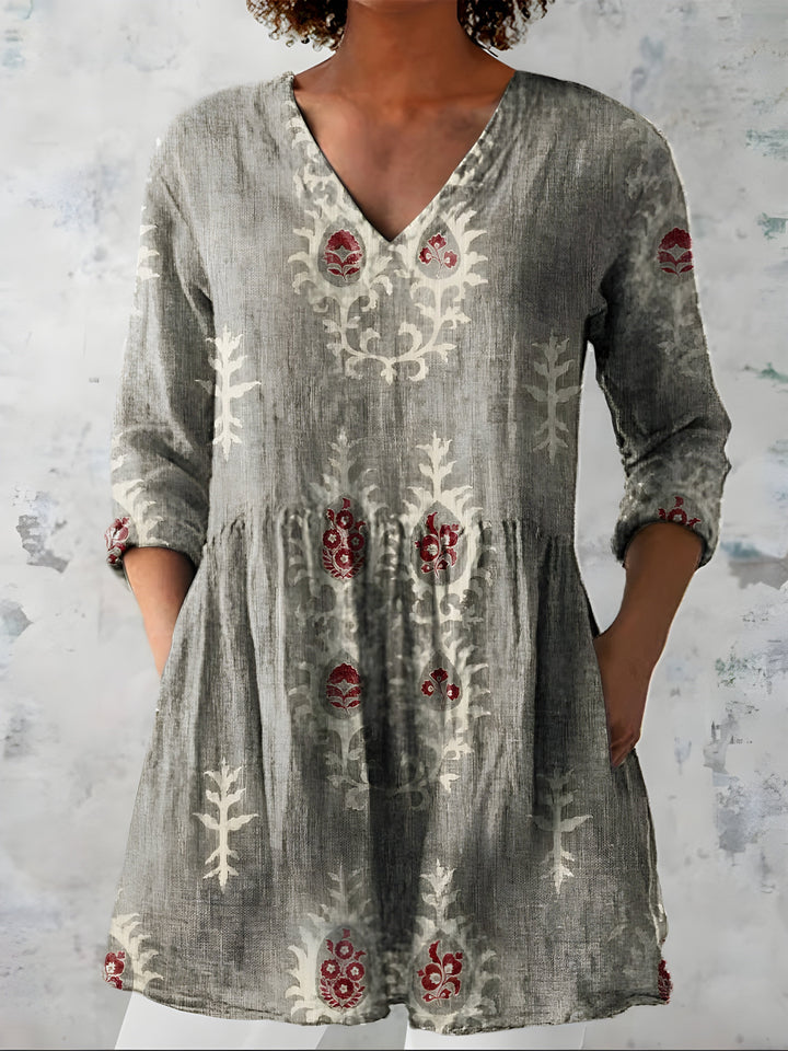 Marnie | Long Blouse with V-Neck