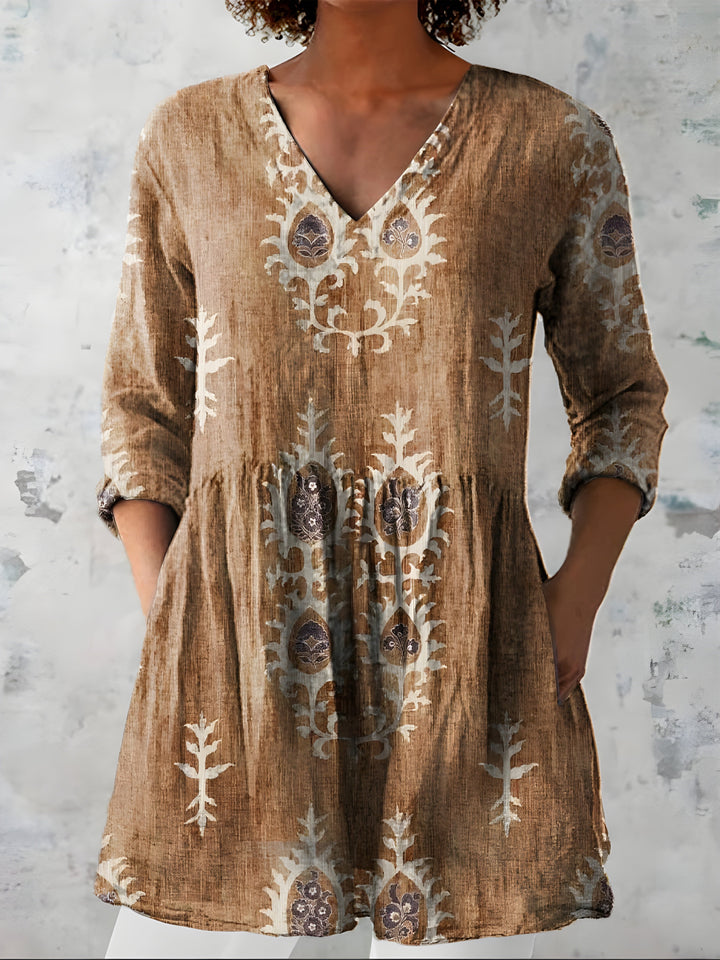 Marnie | Long Blouse with V-Neck