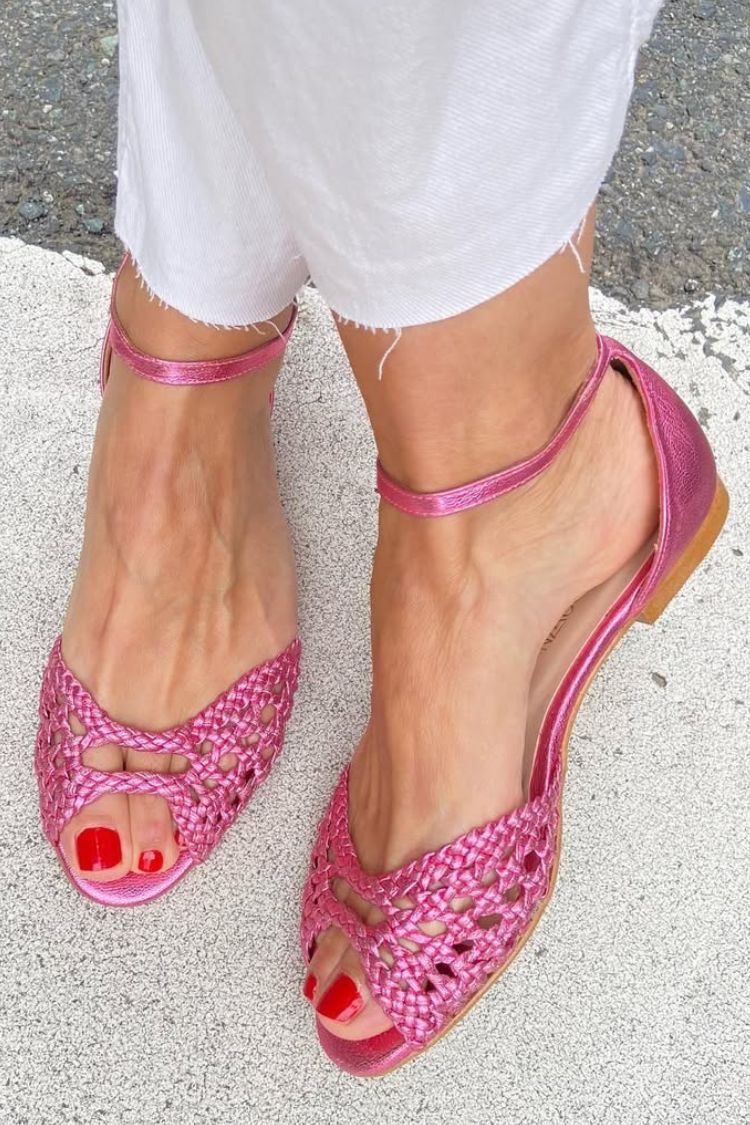 Isadora™ | Golden Woven Sandals