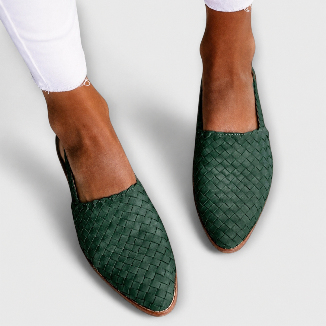 Simone | Woven Slingback Loafers