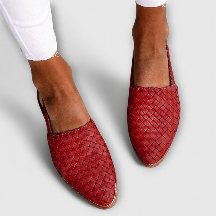 Simone | Woven Slingback Loafers