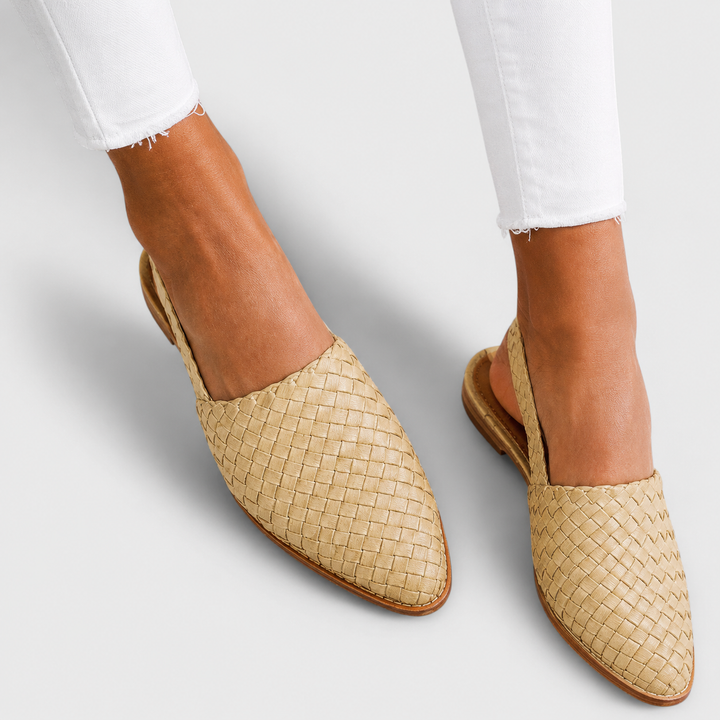 Simone | Woven Slingback Loafers