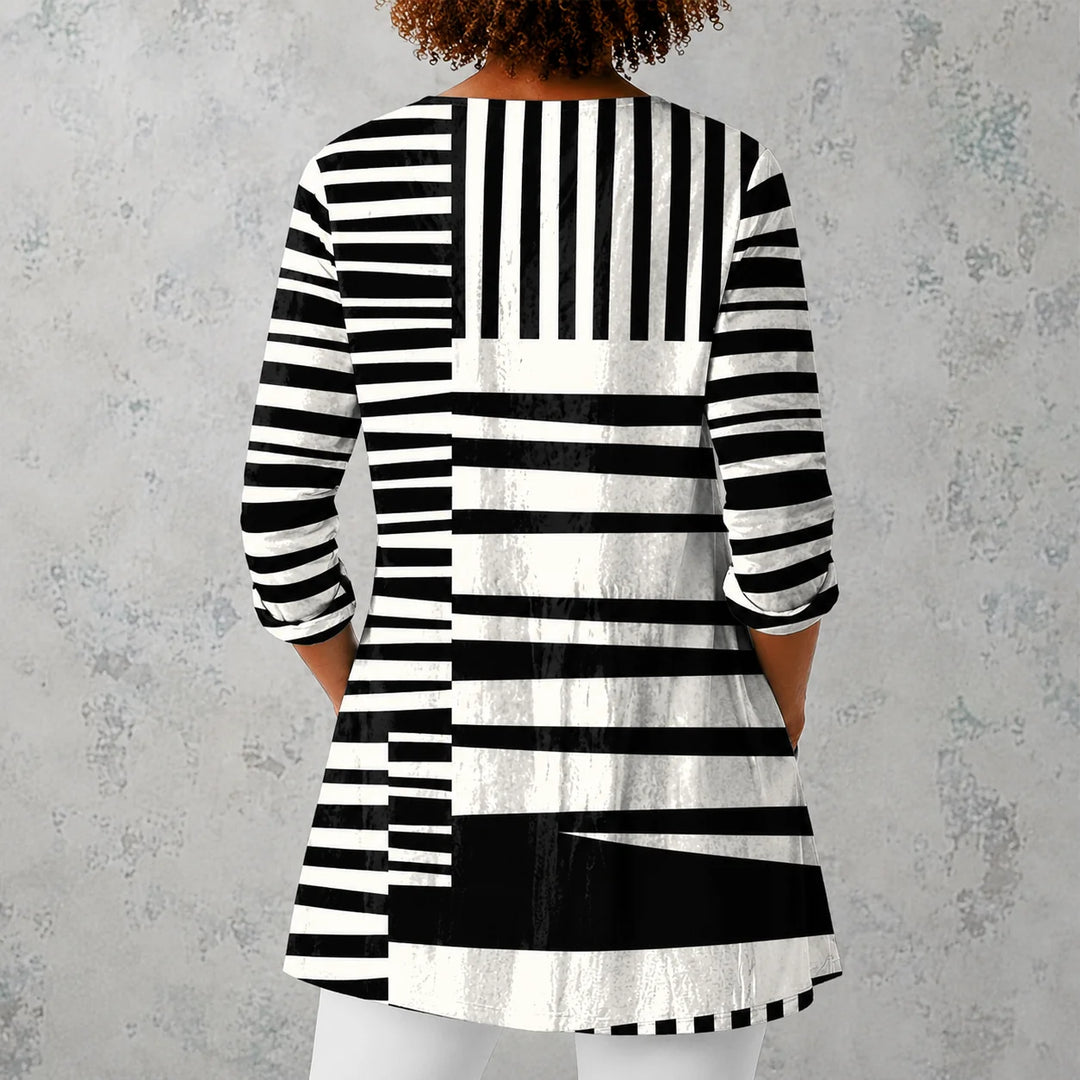Talia | Long Blouse with V-Neck