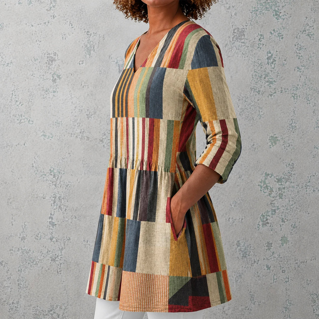 Lydia | Long Blouse with V-Neck