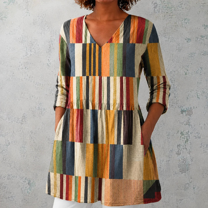Lydia | Long Blouse with V-Neck