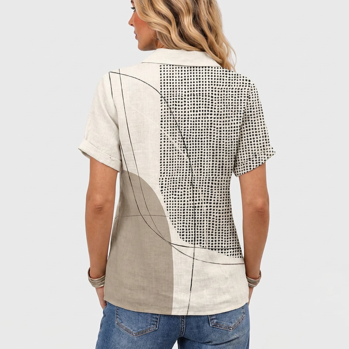 Lana™ - Abstract Collared Top