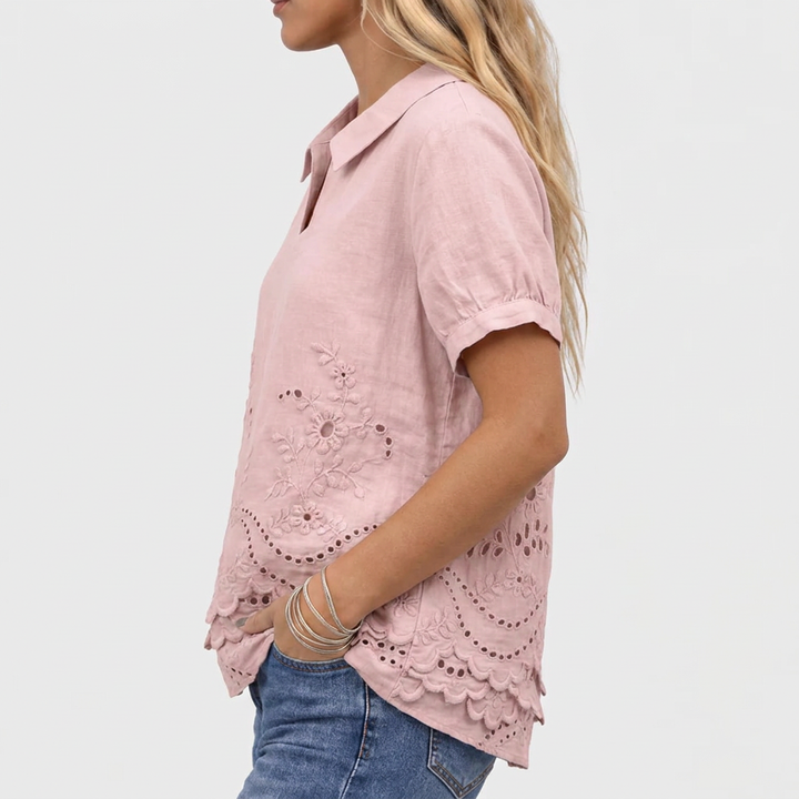 Bea™ - Floral Collared Top