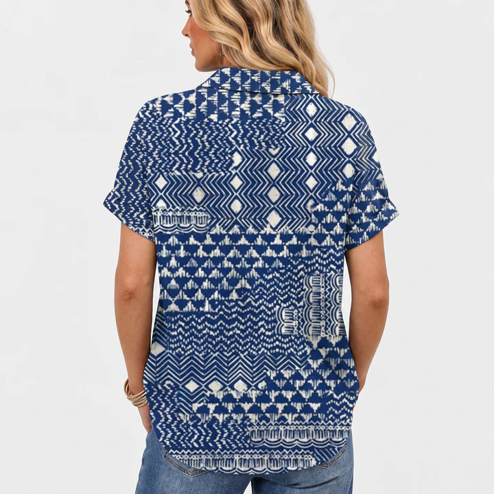 Zarah™ - Boho Collared Top