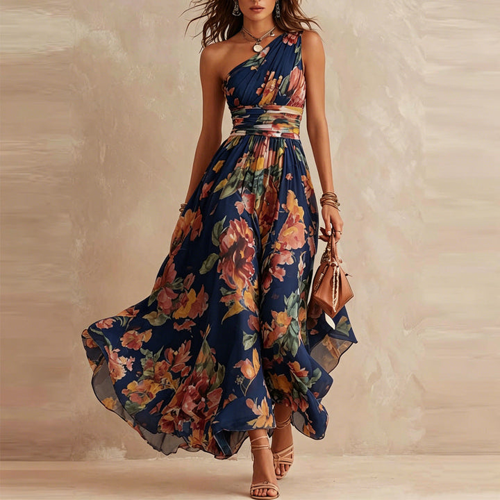 Beatrice | One-Shoulder Chiffon Dress