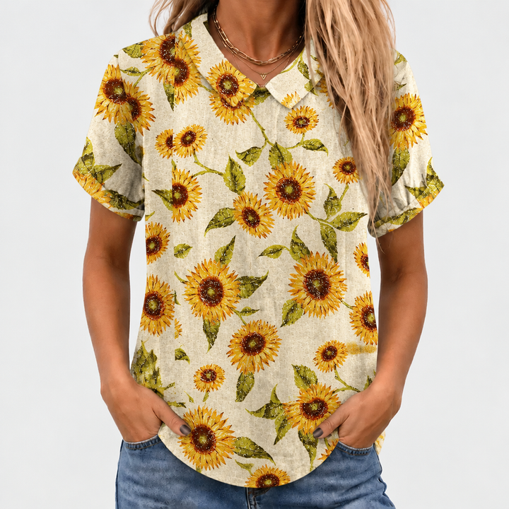 Maine™ - Sunflower Collared Top