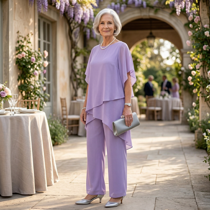 Sharyn™ | Tiered Tunic &amp; Trouser Set