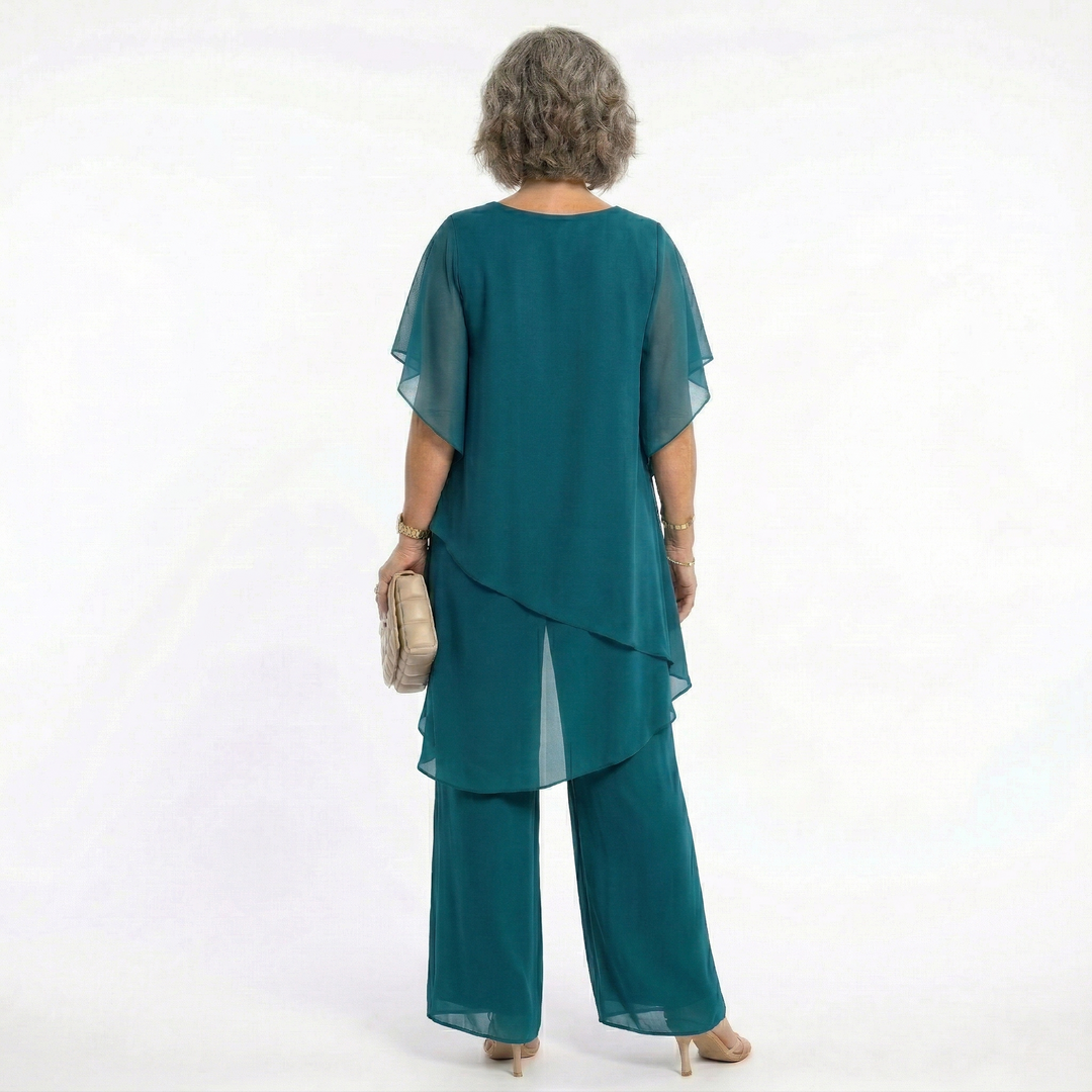 Sharyn™ | Tiered Tunic &amp; Trouser Set