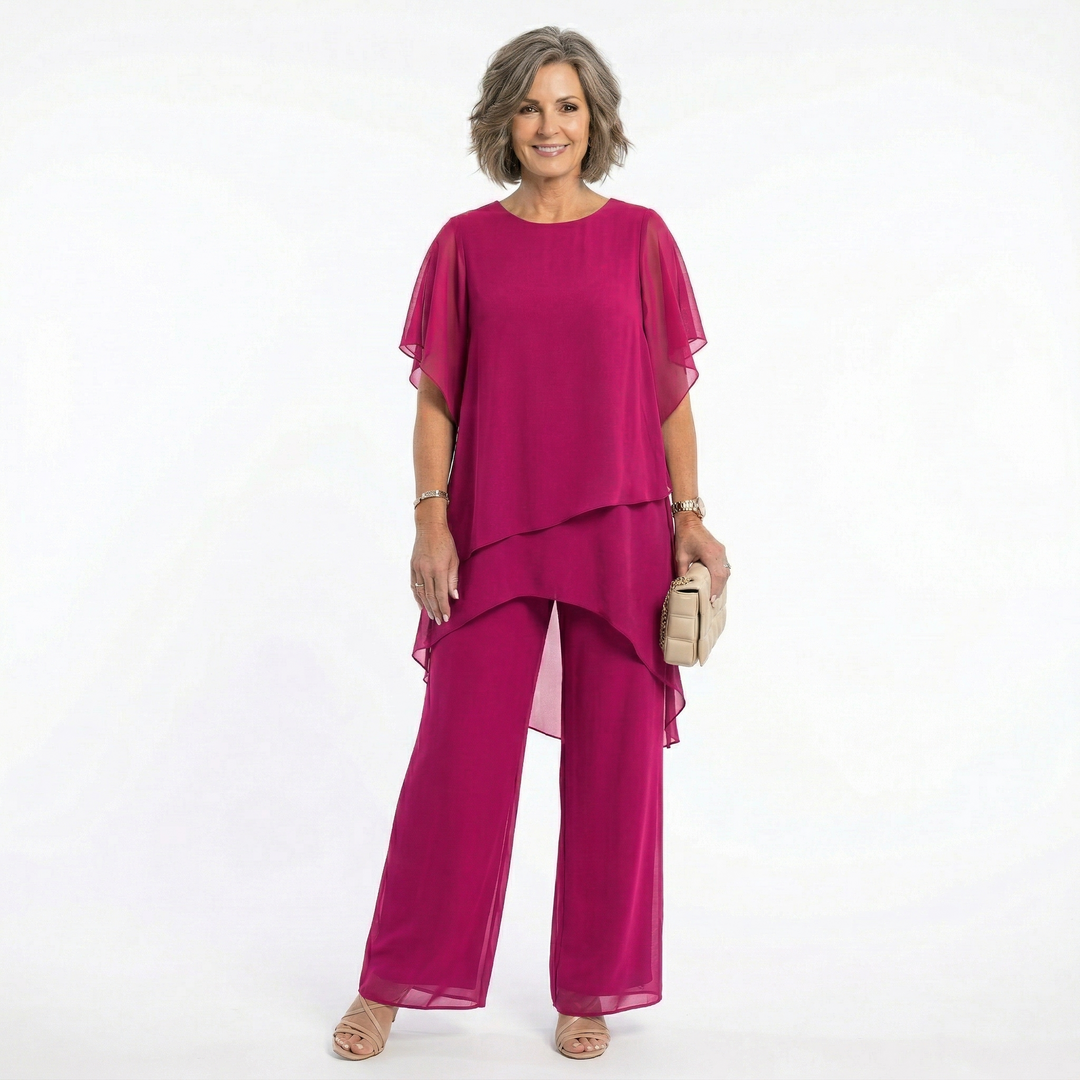 Sharyn™ | Tiered Tunic &amp; Trouser Set