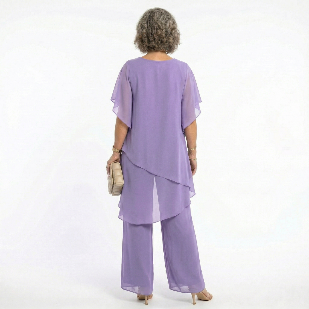 Sharyn™ | Tiered Tunic &amp; Trouser Set
