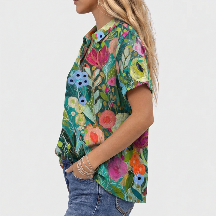 Rae™ - Floral Collared Top