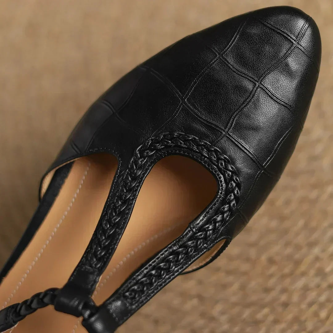 Anthea™ Elegant Braided Leather Shoes