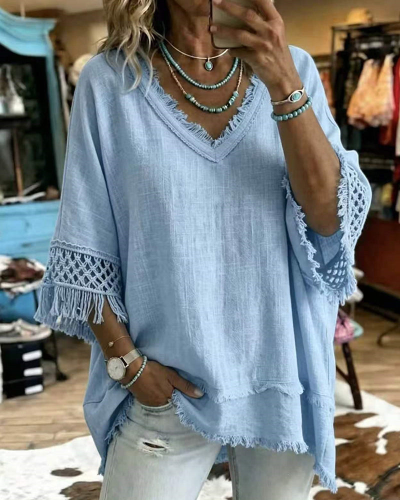 Ianthe Bohemian Crochet Blouse