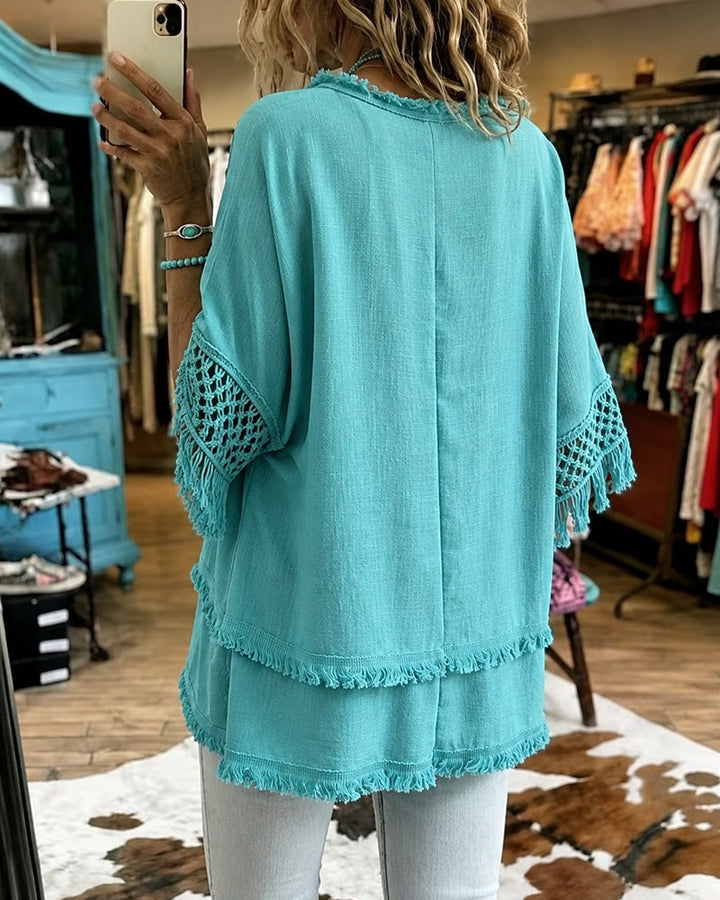 Ianthe Bohemian Crochet Blouse