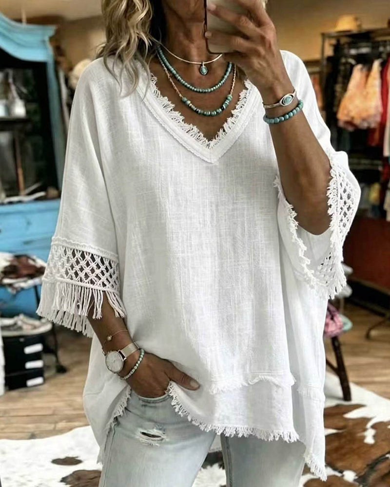 Ianthe Bohemian Crochet Blouse