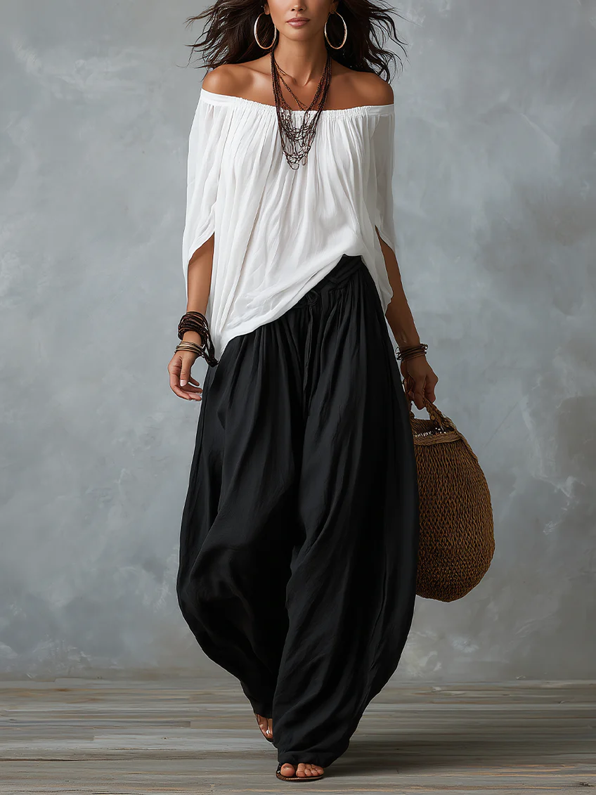 Aaliyah™ | Flowing Off-the-Shoulder Set