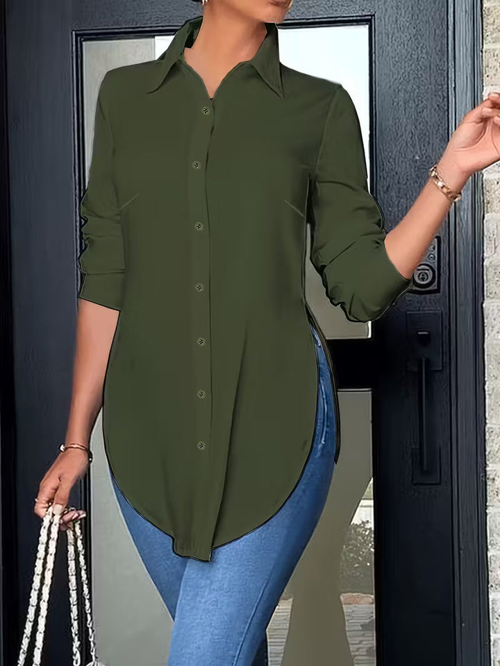 ZARA™ | SLIM FIT LONG SLEEVE BUTTON-UP SHIRT