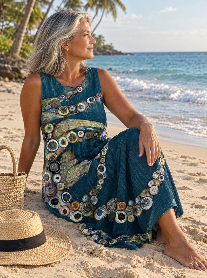 Coraline | Ocean Octopus Midi Dress