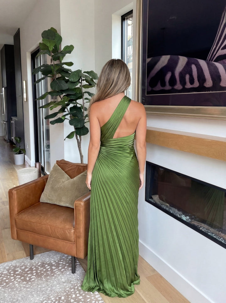 Aurelia – One-Shoulder Pleated Dress