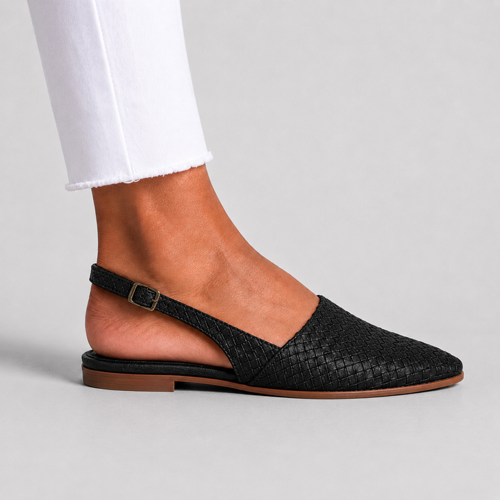 Simone | Woven Slingback Loafers