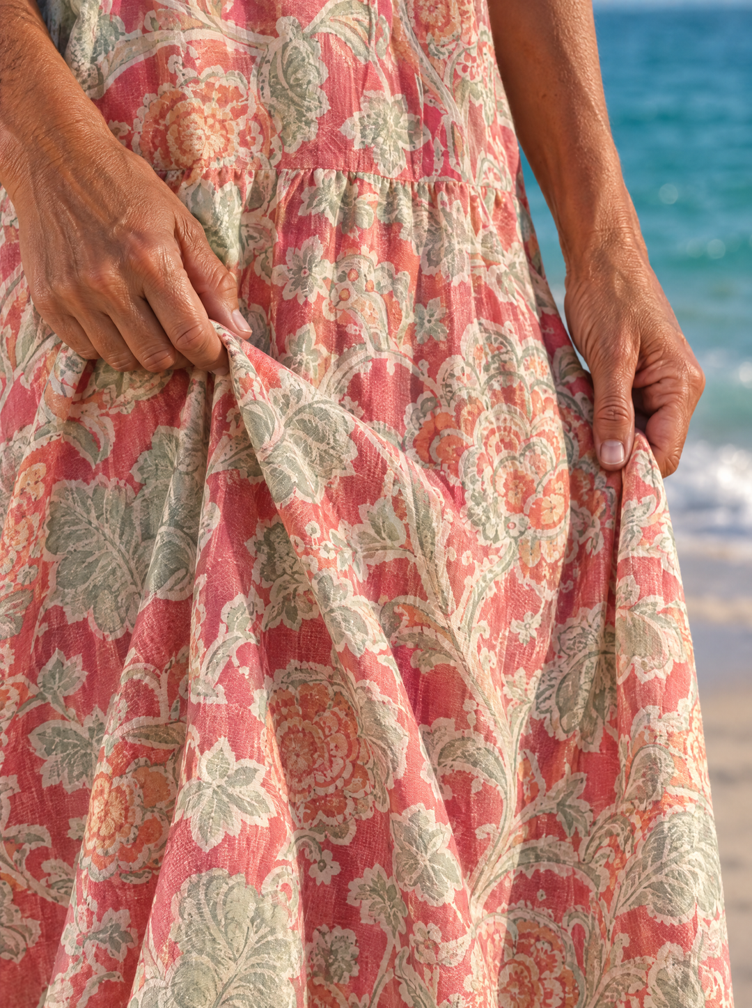 Coralee | Coral Garden Midi Dress