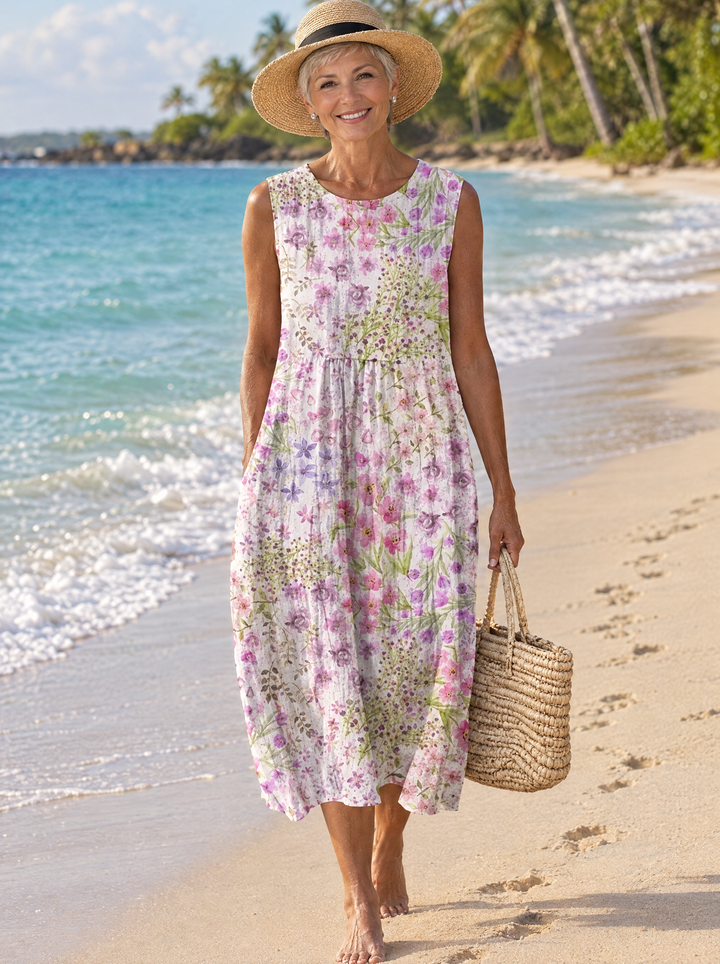 Lilou | Lilac Garden Midi Dress