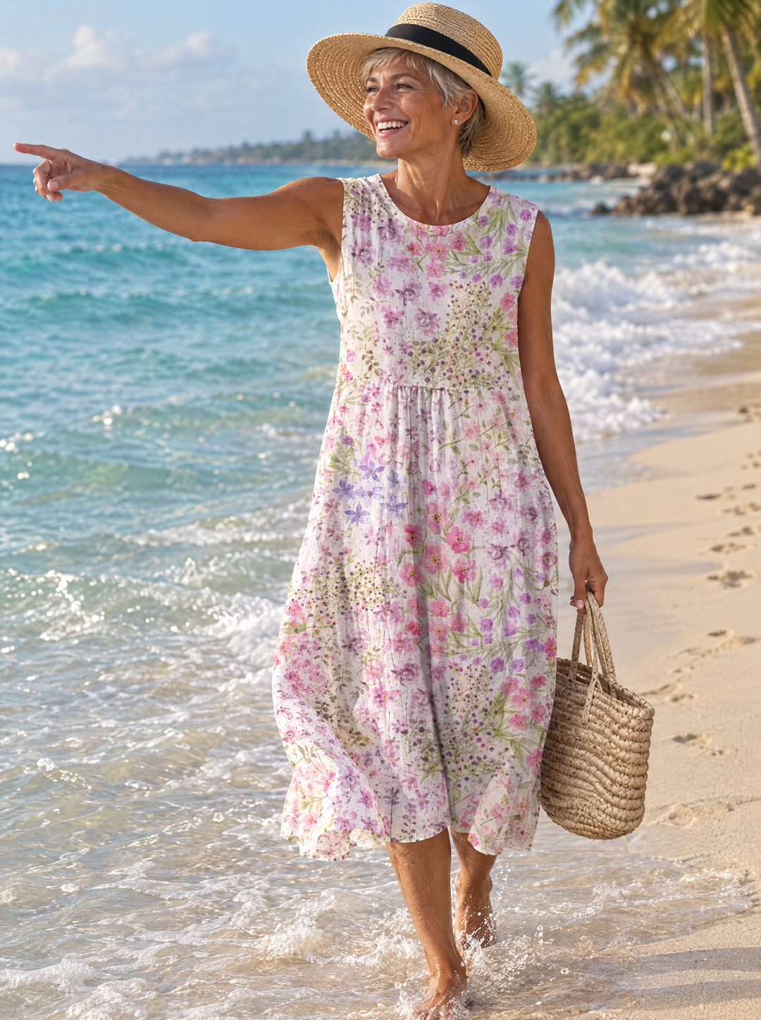 Lilou | Lilac Garden Midi Dress