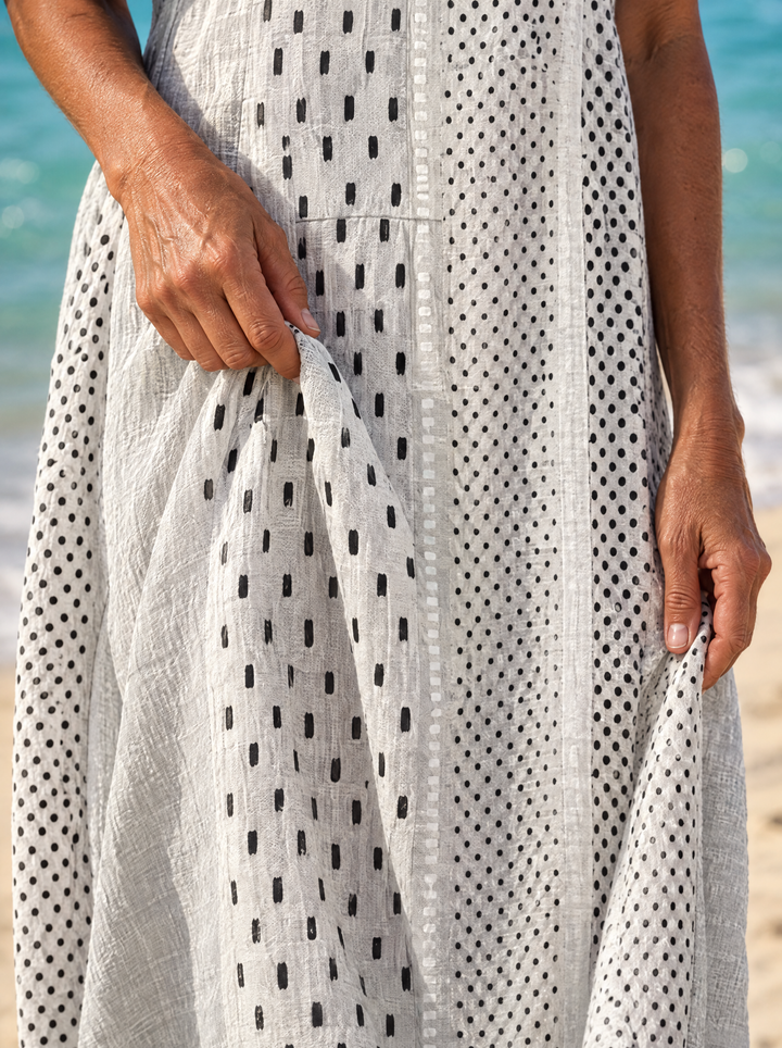 Dottie | Monochrome Dot Midi Dress