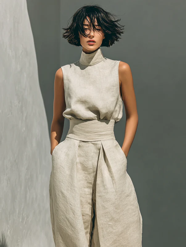Nora | Minimalist Sleeveless Top Set