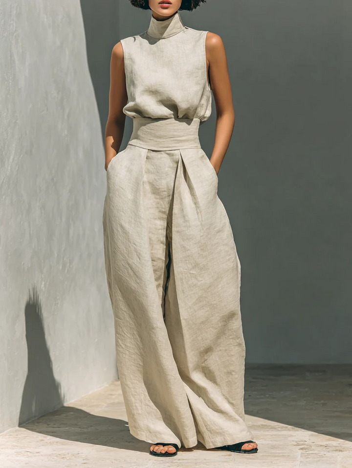 Nora | Minimalist Sleeveless Top Set