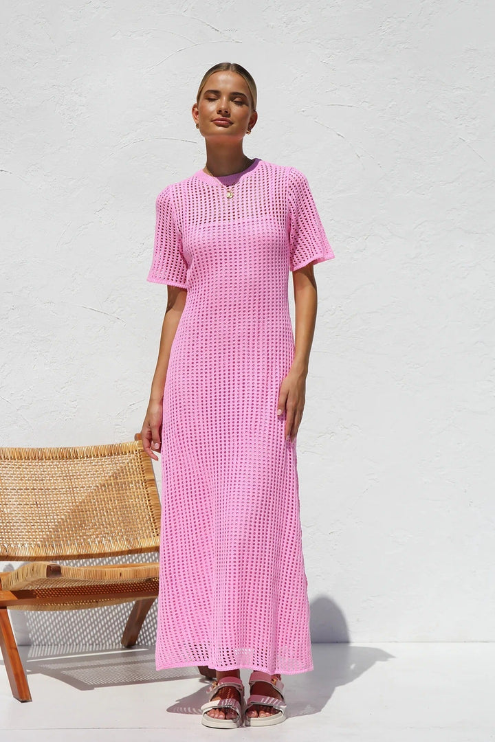 Airlie Crochet Maxi Dress - Natural