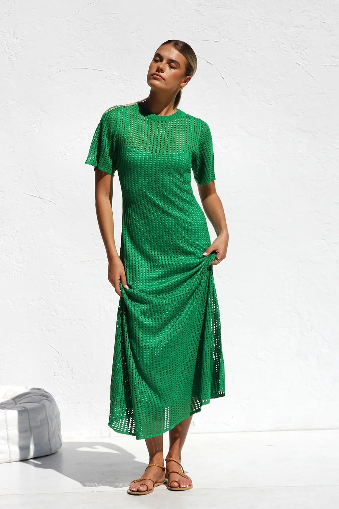 Airlie Crochet Maxi Dress - Natural