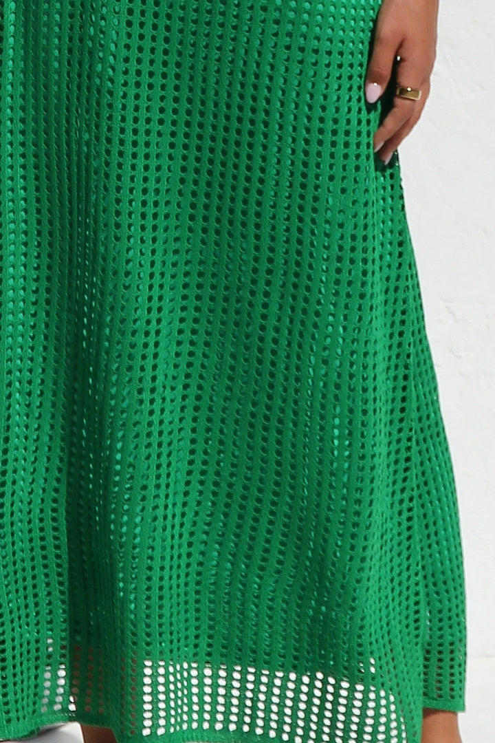 Airlie Crochet Maxi Dress - Natural