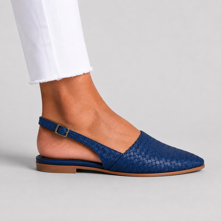 Simone | Woven Slingback Loafers