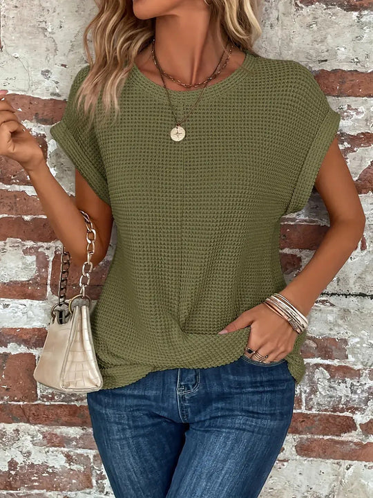 SAVANNAH™ | ELEGANT BLOUSE WITH CREW NECK