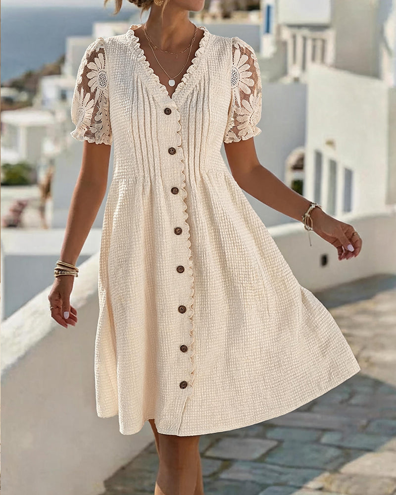 Clara | Balloon Sleeve Midi Dress