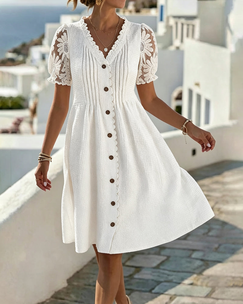 Clara | Balloon Sleeve Midi Dress
